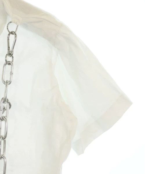 Comme des Garcons Comme Des Garcons White T-shirt with chain trim Size M / US 6-8 / IT 42-44 - 4 Thumbnail
