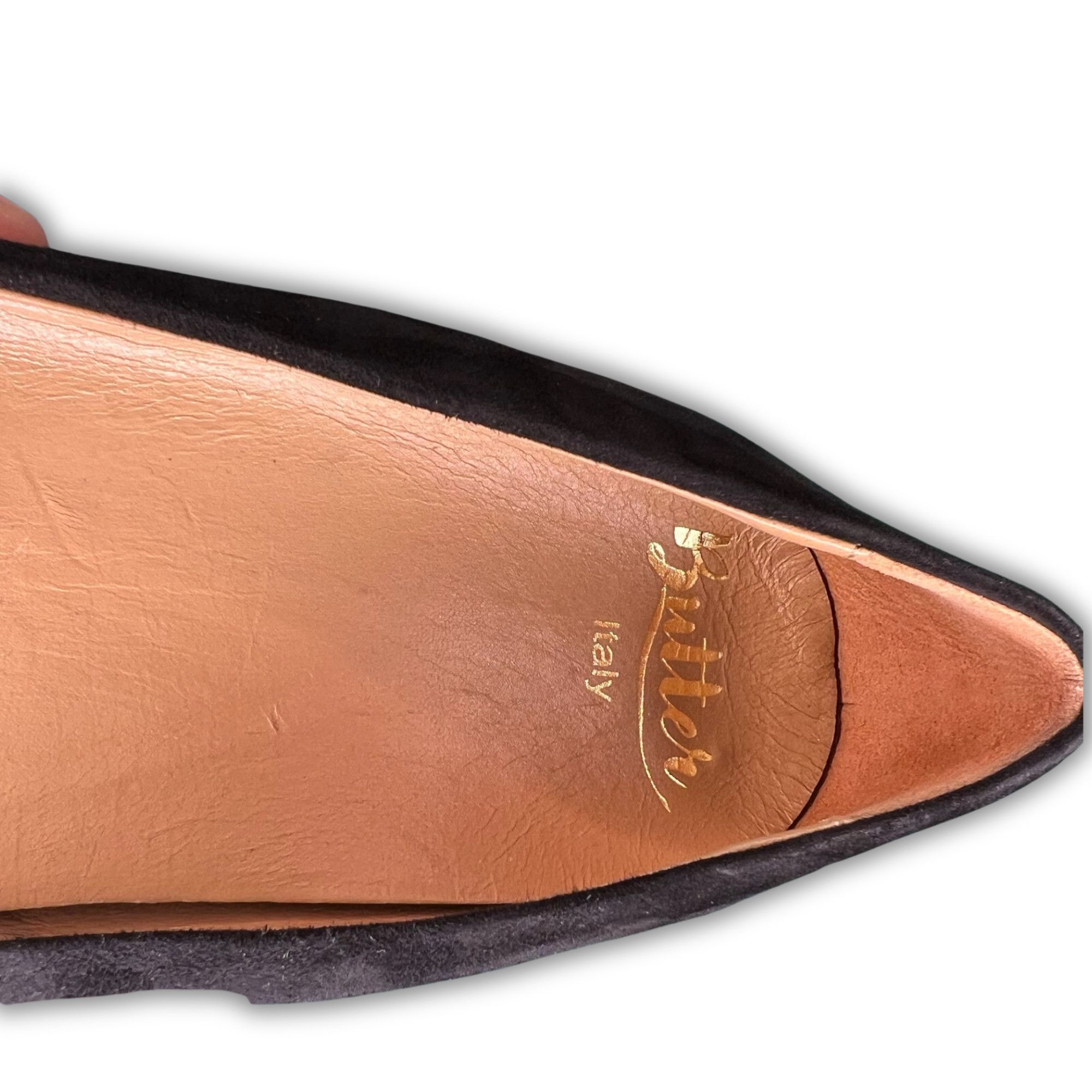 Other Butter Suede Pumps With Unique Spherical Heels Made In Italy Size US 9 / IT 39 - 5 Thumbnail