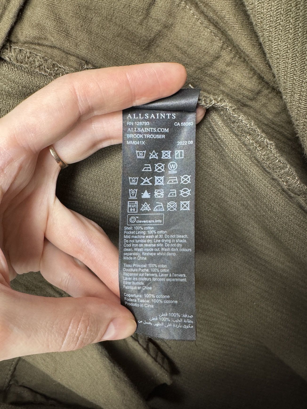 Allsaints Allsaints Brook Corduroy Straight Khaki Trousers Size US 36 / EU 52 - 11 Thumbnail