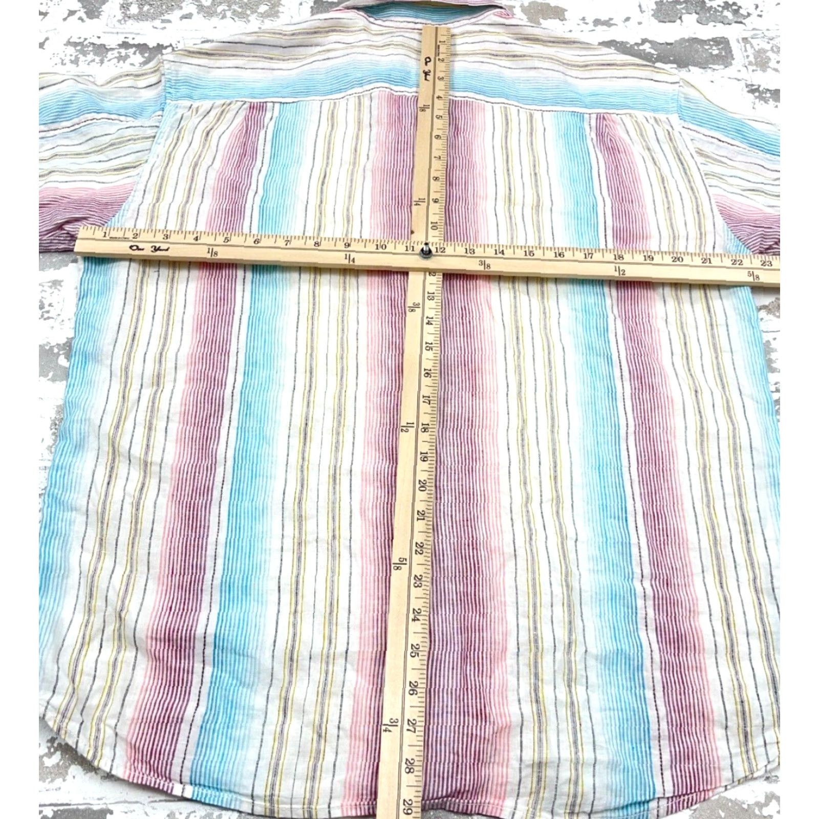 Tommy Bahama Tommy Bahama Shirt Men Large Pink Striped Linen Button-Up Size US XL / EU 56 / 4 - 6 Thumbnail