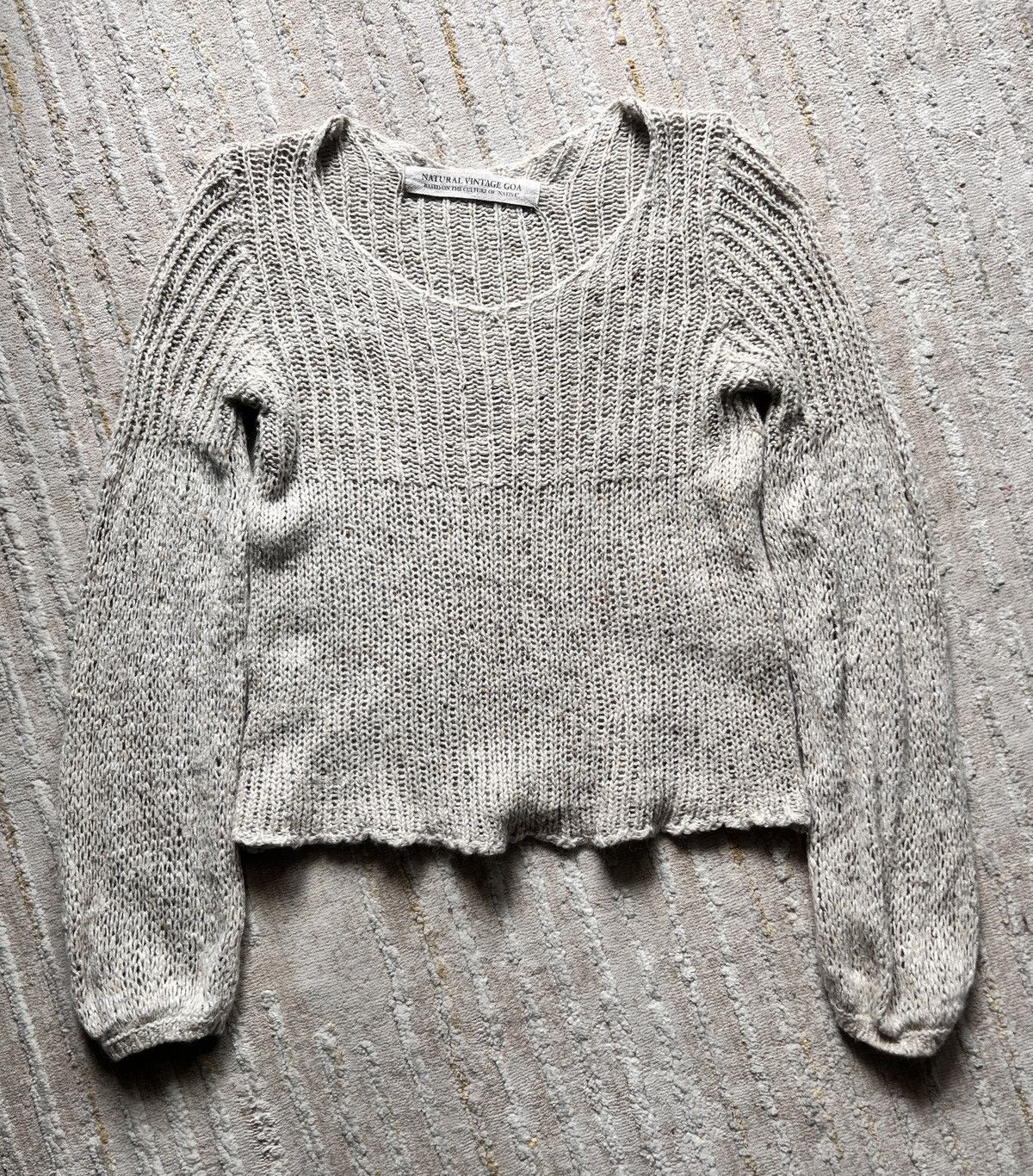 GOAT Crew × Le Grande Bleu (L.G.B.) GOA Wide Neck Beige Knitted Sweater Size US S / EU 44-46 / 1 - 1 Thumbnail
