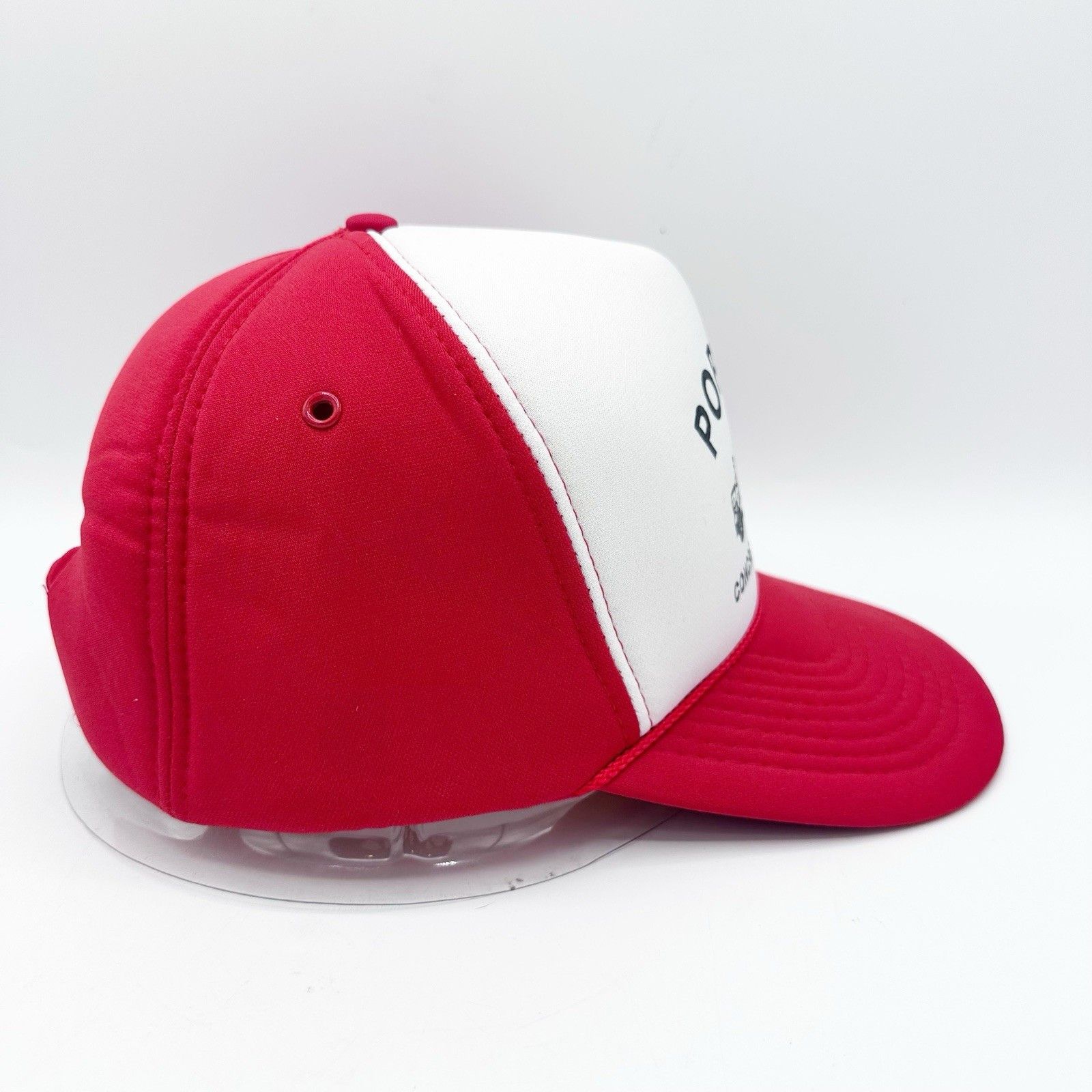 Vintage Vintage Porters' Conctrete All Foam Snapback Trucker Hat Red Size ONE SIZE - 4 Thumbnail