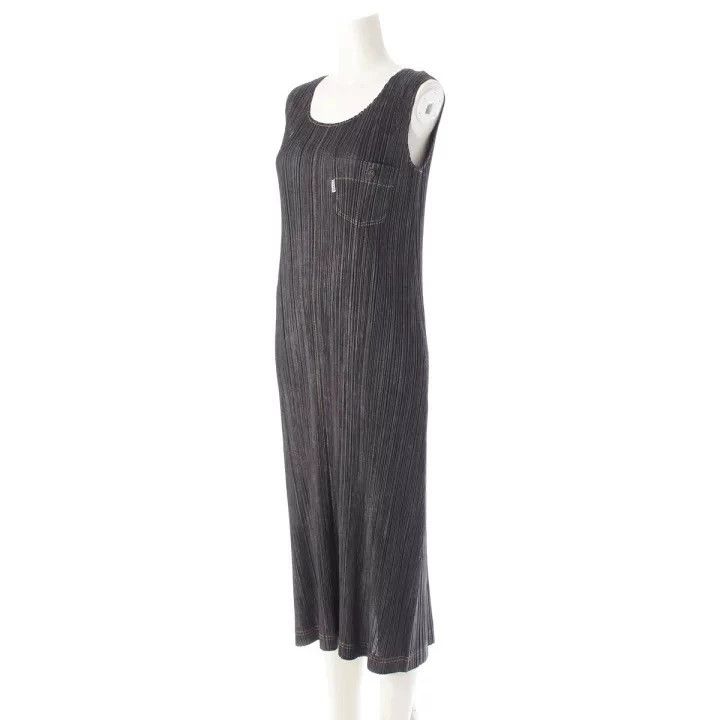 Issey Miyake Issey Miyake size:2 Black denim patterned sleeveless pleat Size XS / US 0-2 / IT 36-38 - 2 Thumbnail