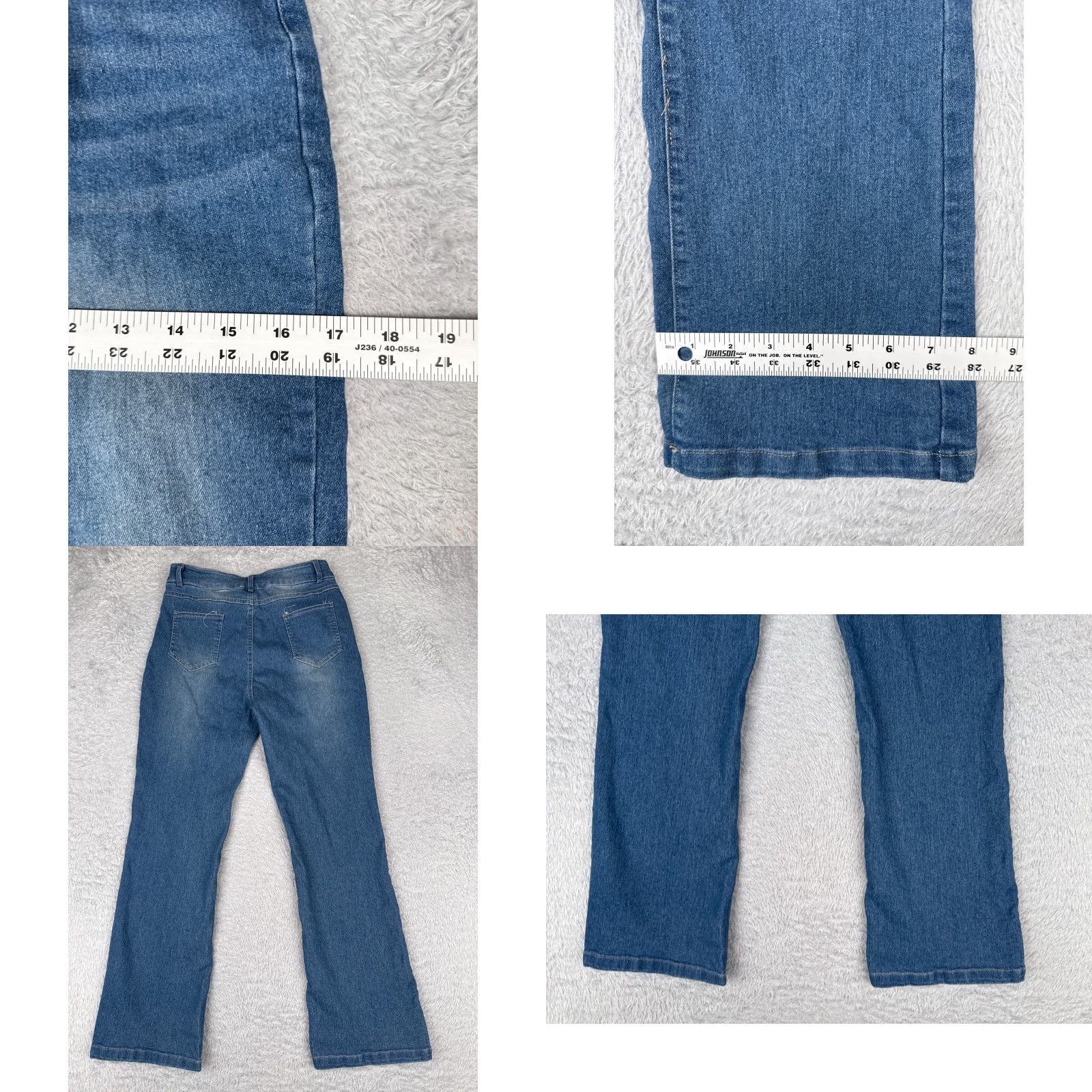 Vintage Unbranded Jeans Women 25 Blue Denim Bootcut High Rise Cotton Zip Fly Whiskers 25x27 Size 42" / US 20 - 9 Thumbnail