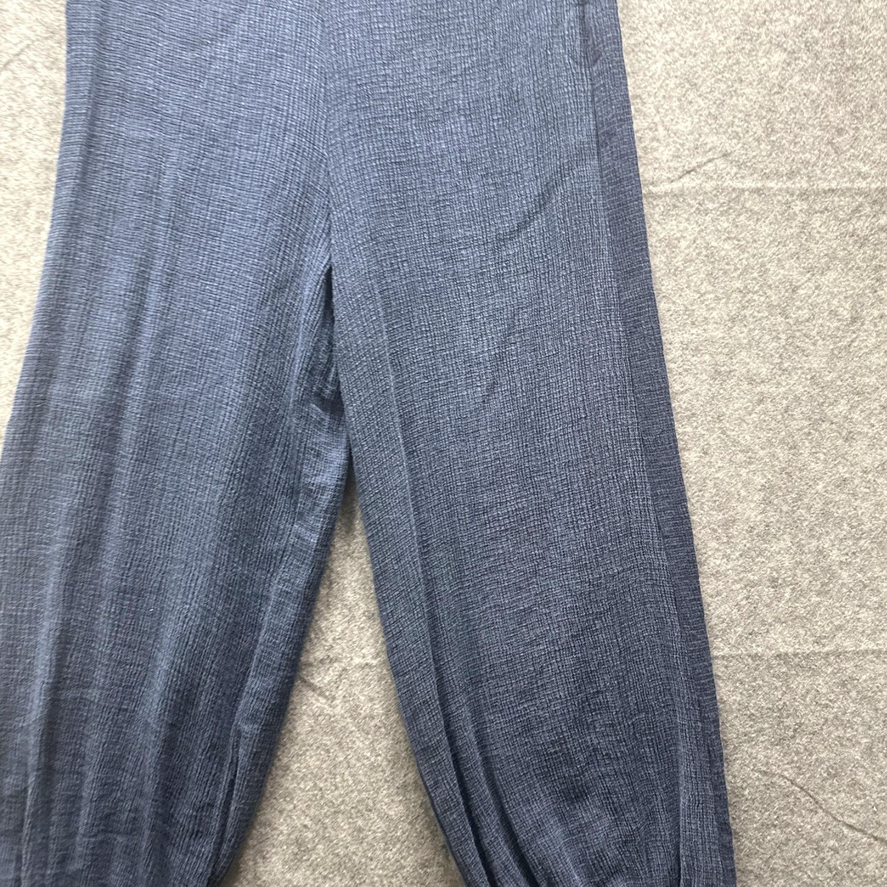 Vintage Bryn Walker Pants Womens Small Blue Textured Knit Jogger Cuffed Pull On USA Size 28" / US 6 / IT 42 - 6 Thumbnail