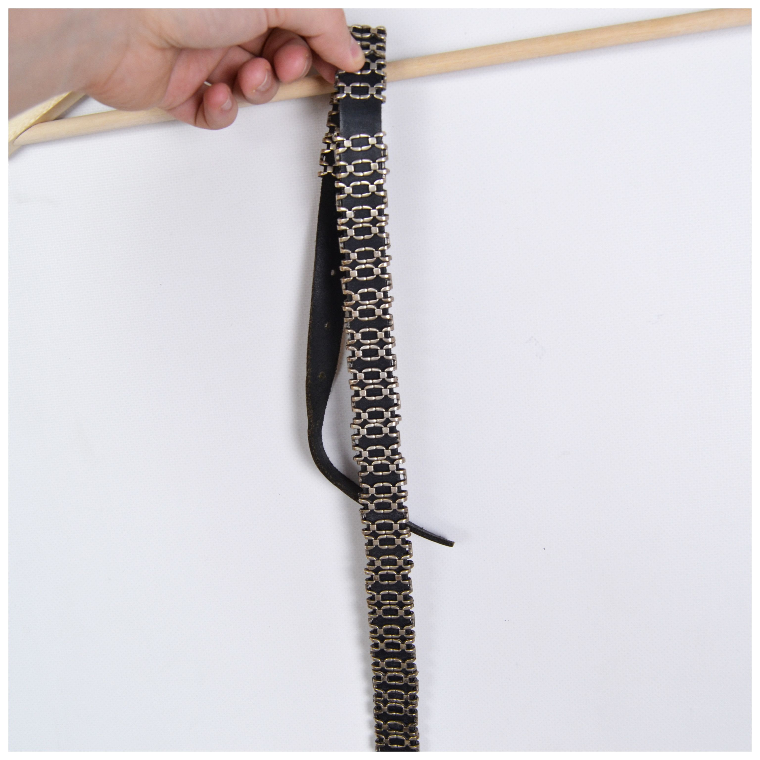 The Kooples The Kooples Vintage Leather Belt With Silvery Metal Chains Size ONE SIZE - 11 Thumbnail
