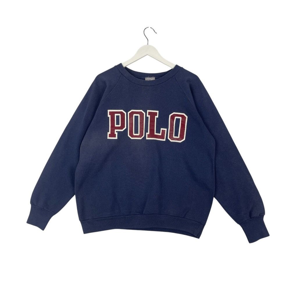 Designer × Vintage vintage Hoodie/sweater polo Ralph Lauren big spell out Size US M / EU 48-50 / 2 - 1 Thumbnail