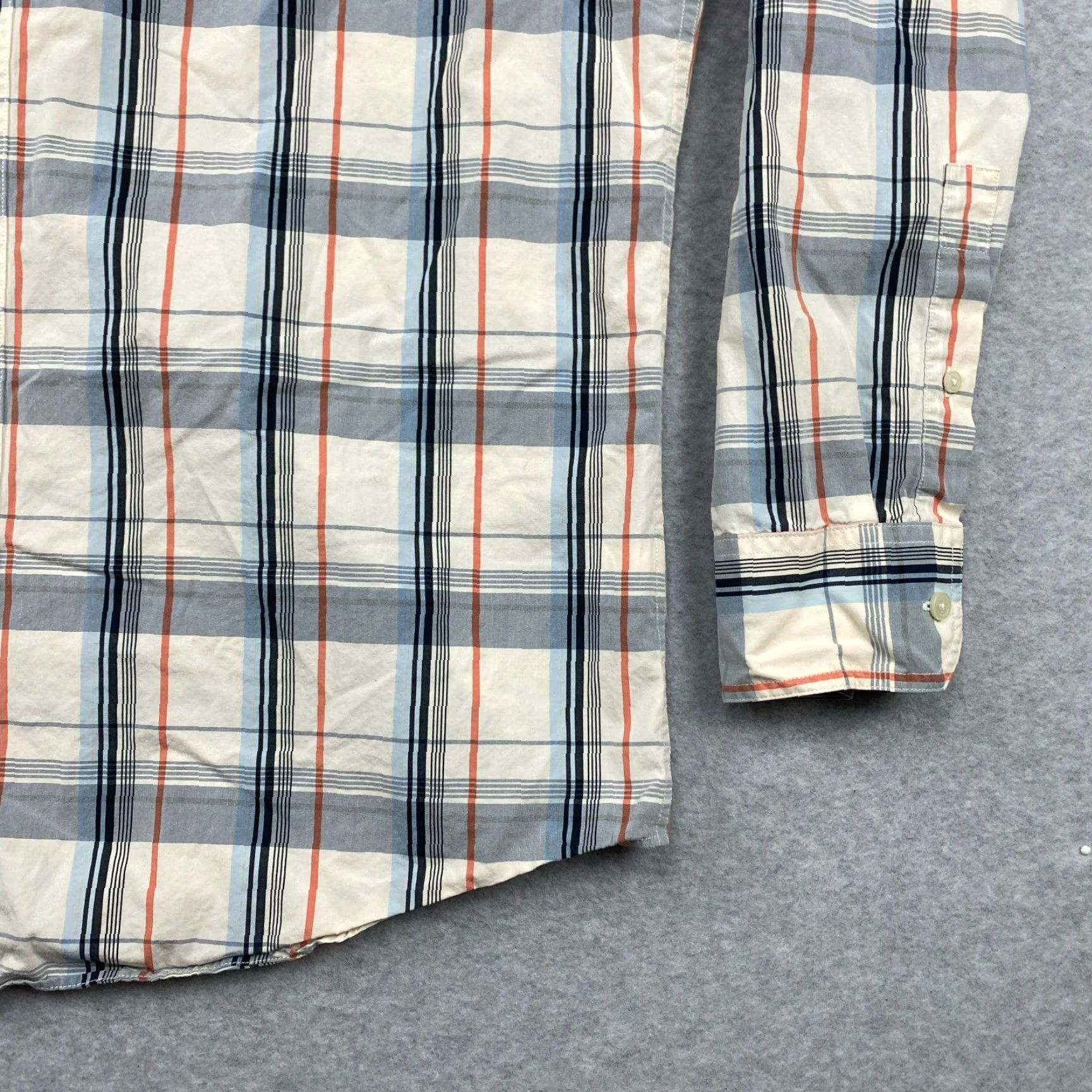 Banana Republic Banana Republic Shirt Mens XL Multicolor Plaid Long Sleeve Flap Pocket Button-Up Size US XL / EU 56 / 4 - 5 Thumbnail