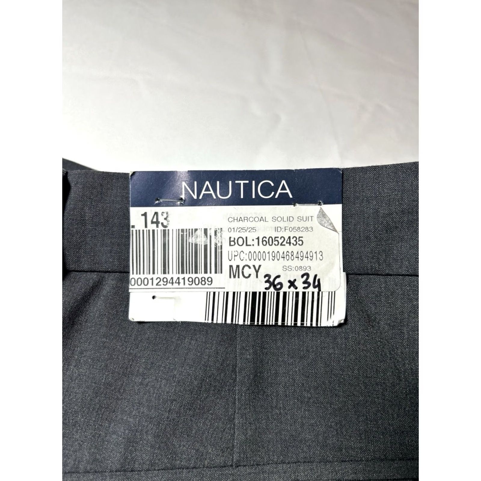 Nautica Nautica Dress Pants Mens 36x34 Gray Flat Front Slim? No, keep Classic fit with Waist 36 Inseam 34. Size US 36 / EU 52 - 4 Thumbnail