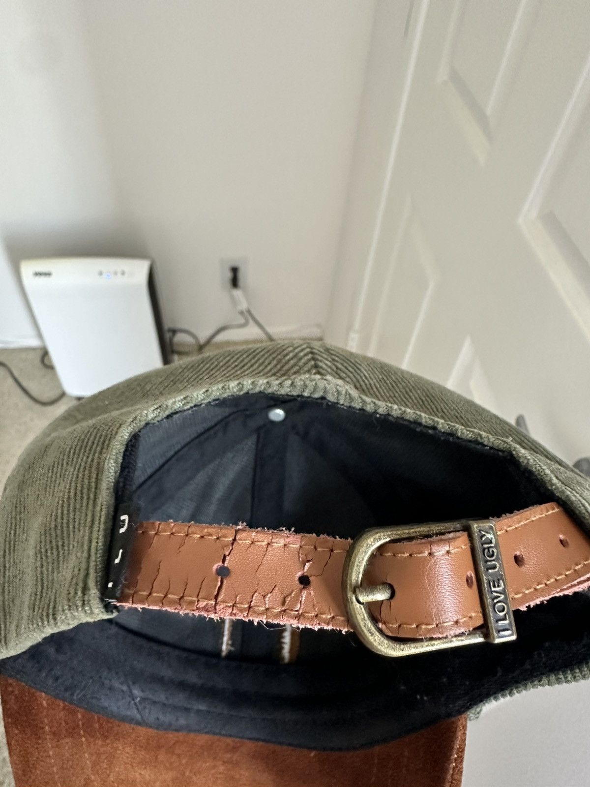 I Love Ugly U Porter Cap Moss Green Suede Size ONE SIZE - 10 Thumbnail