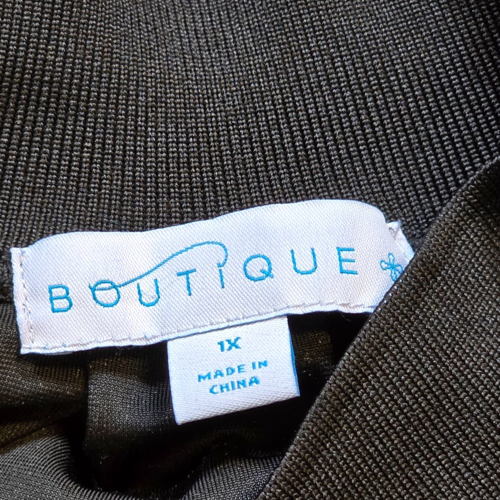 Velour VINTAGE Boutique Jacket Womens 1X Black Velour Full Zip Pockets Casual Capsule Size XL / US 12-14 / IT 48-50 - 3 Thumbnail