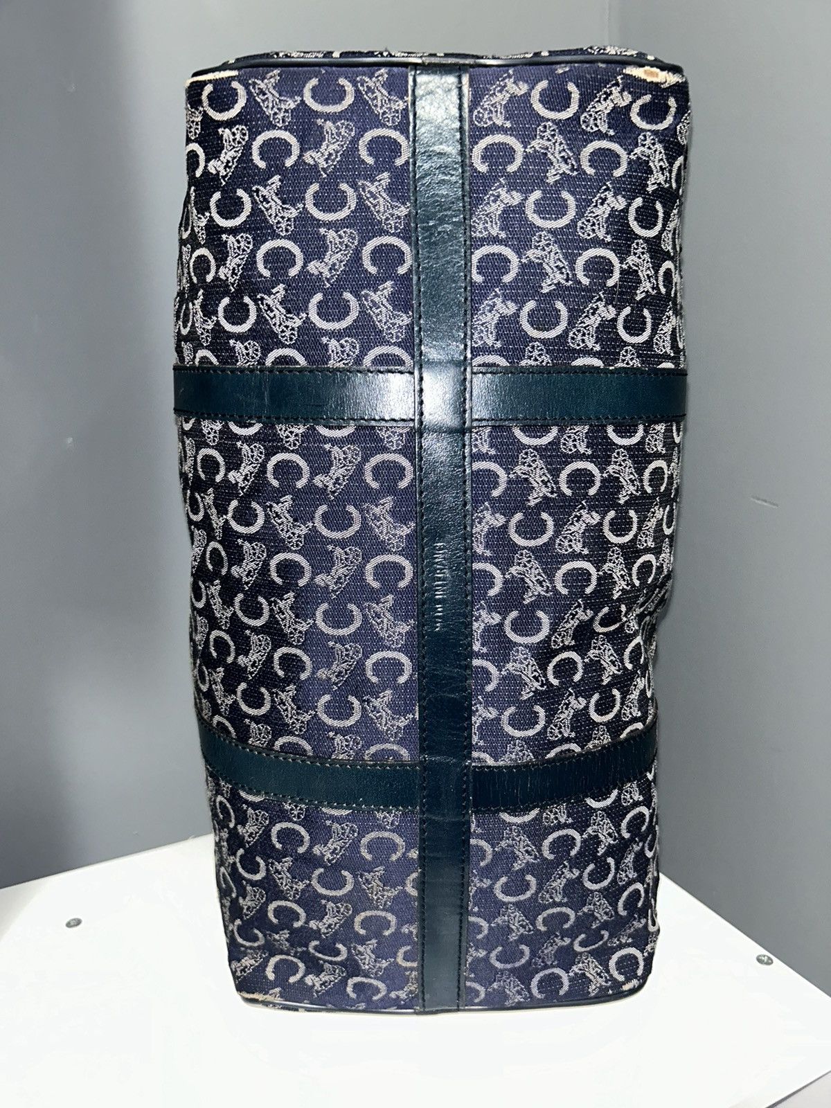 Celine Celine CMacadam Canvas Blue Boston Bag Size ONE SIZE - 14 Thumbnail