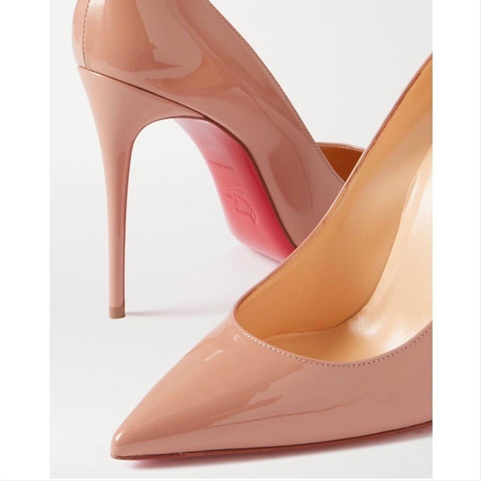 Christian Louboutin Kate 100 patent leather pump heels Size US 11.5 / IT 41.5 - 4 Thumbnail