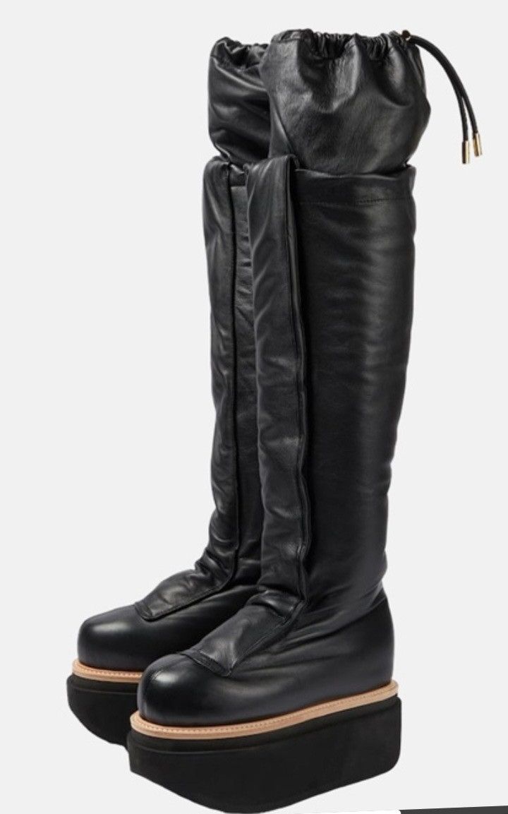 Sacai Sacai Leather Over The Knee Platforms Boots Size eu 39 Size US 9 / IT 39 - 5 Thumbnail