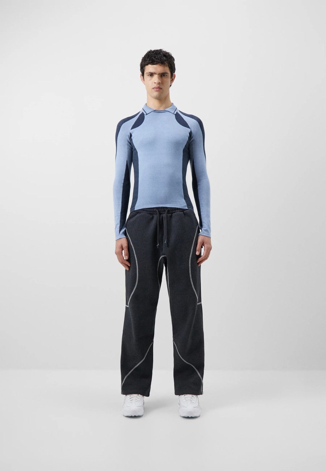 Saul Nash !DS! SS23 Saul Nash Blue Drop Stitch Polo Longsleeve Size US S / EU 44-46 / 1 - 1 Thumbnail