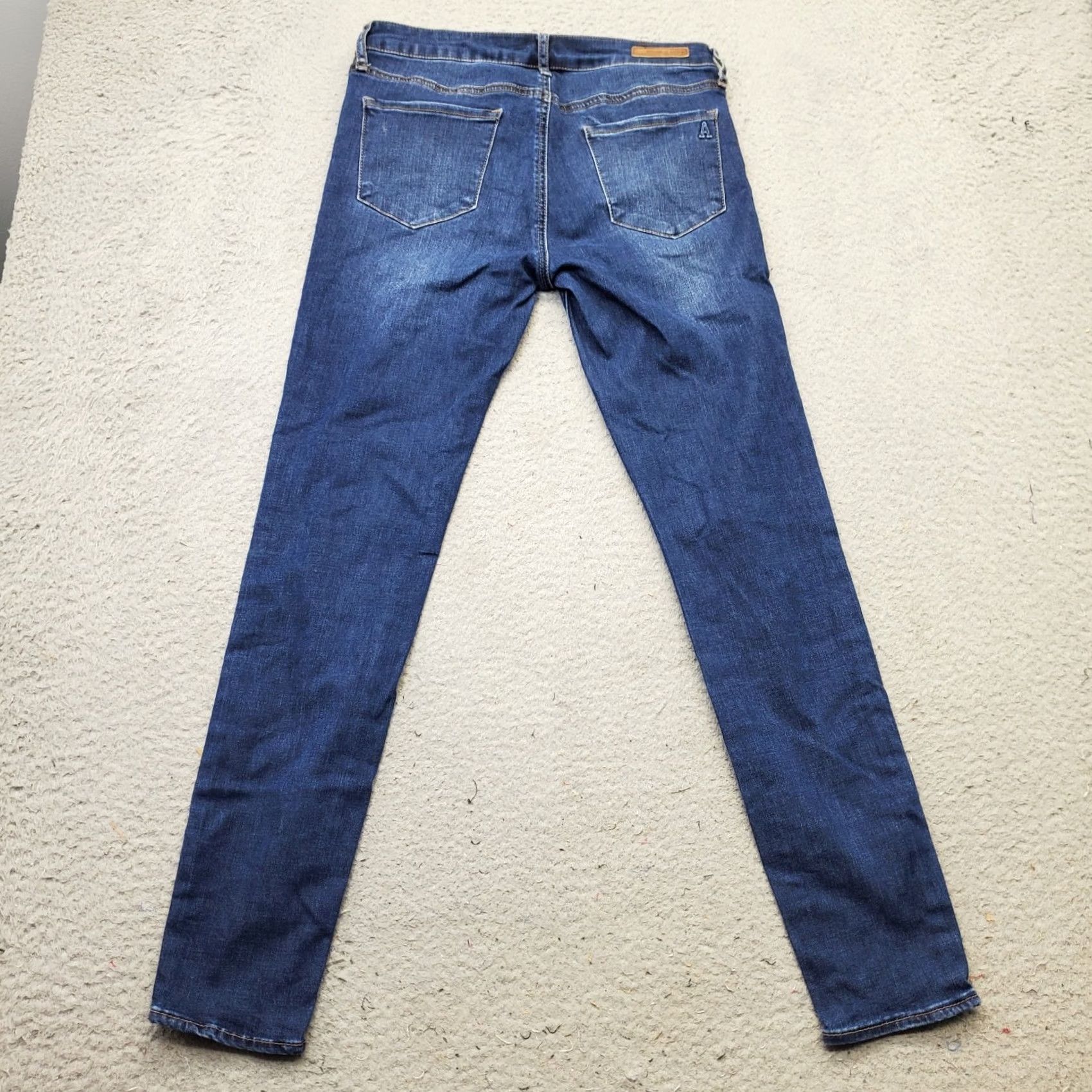 Vintage Articles of Society Jeans Womens 27 Blue Denim Flat Front Stretch Skinny Leg Jeans Size 27" / US 4 / IT 40 - 2 Thumbnail
