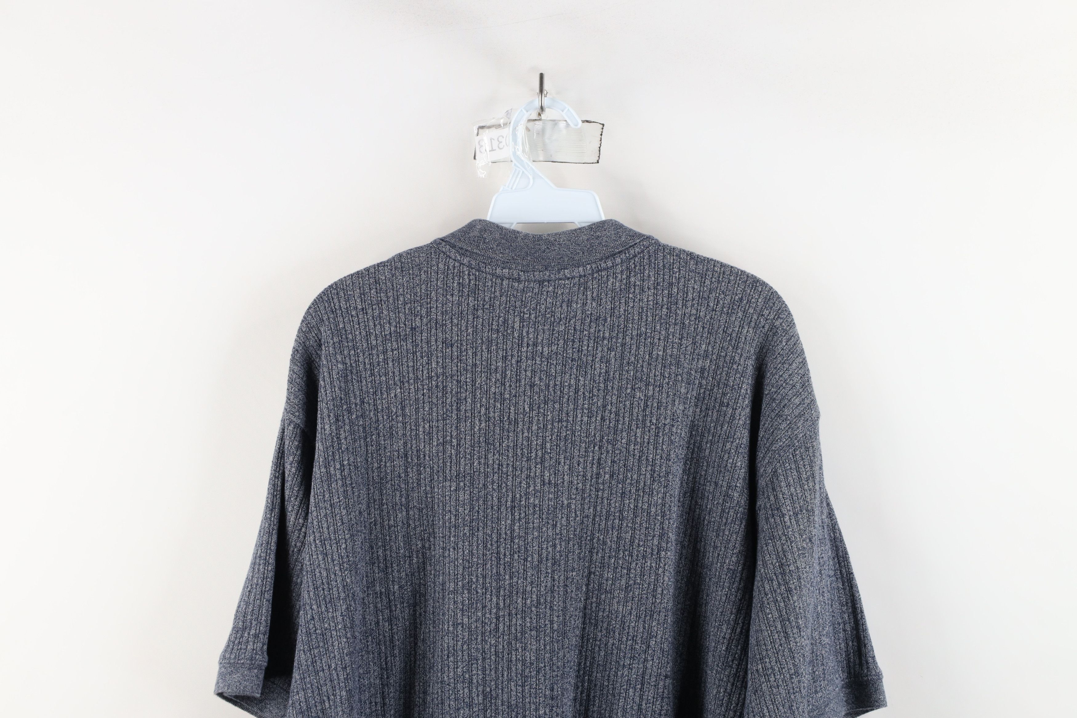 Vintage Vintage 90s Streetwear Ribbed Knit Collared Polo Shirt Size US XL / EU 56 / 4 - 10 Thumbnail