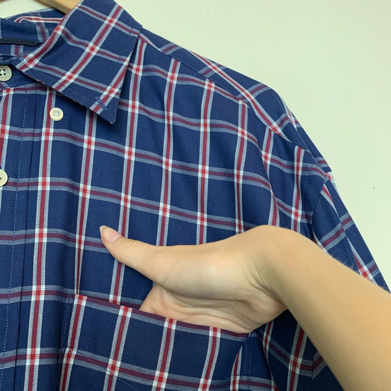 Nautica Nautica Navy White & Red Plaid Button Down Men’s Size Large Size US L / EU 52-54 / 3 - 11 Thumbnail