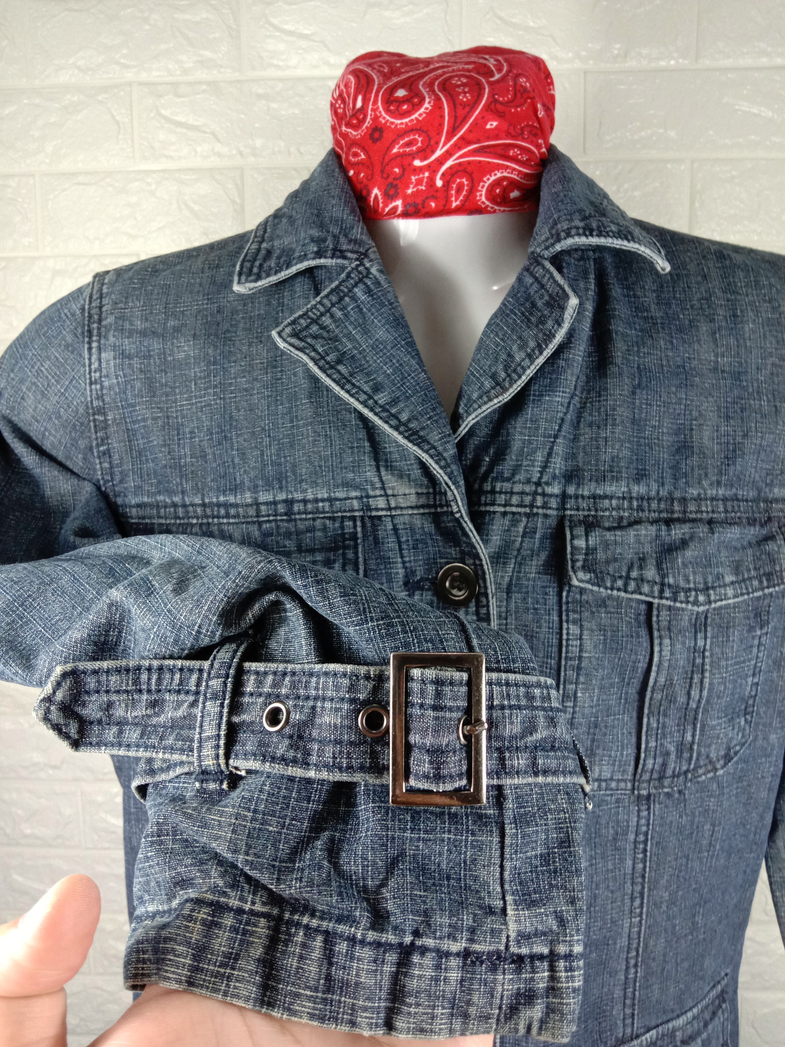 Japanese Brand Vintage Back Rush Denim Jacket Size US M / EU 48-50 / 2 - 6 Thumbnail
