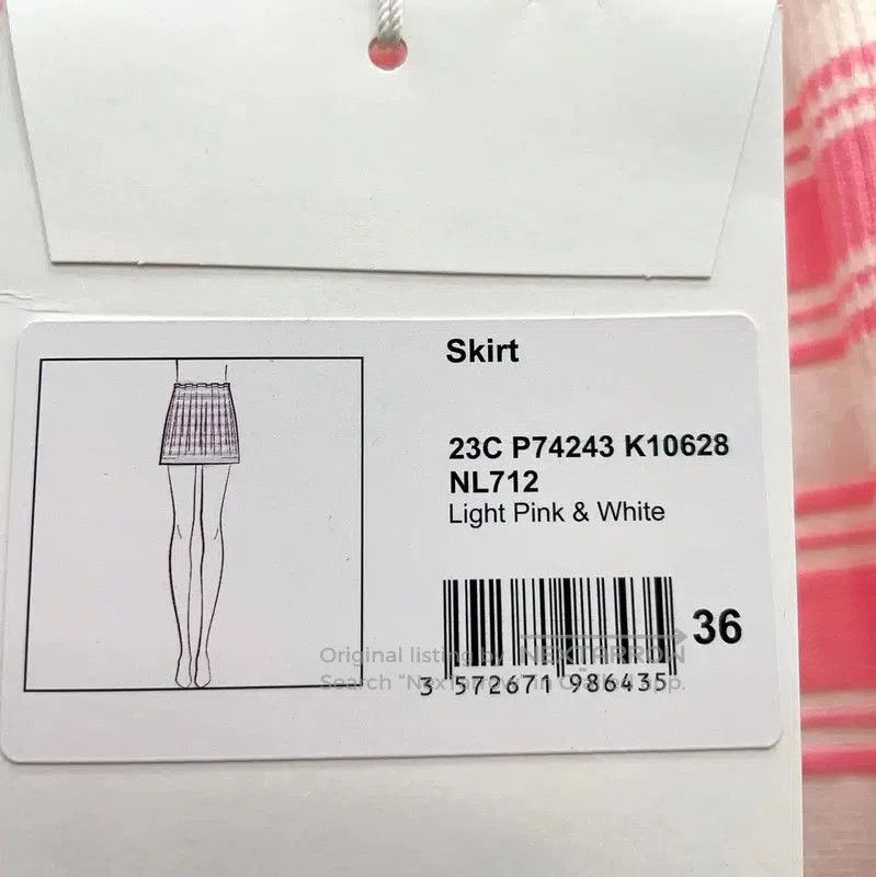 Chanel Chanel Pink Cotton Blend Women's Skirt . Size 23" - 6 Thumbnail