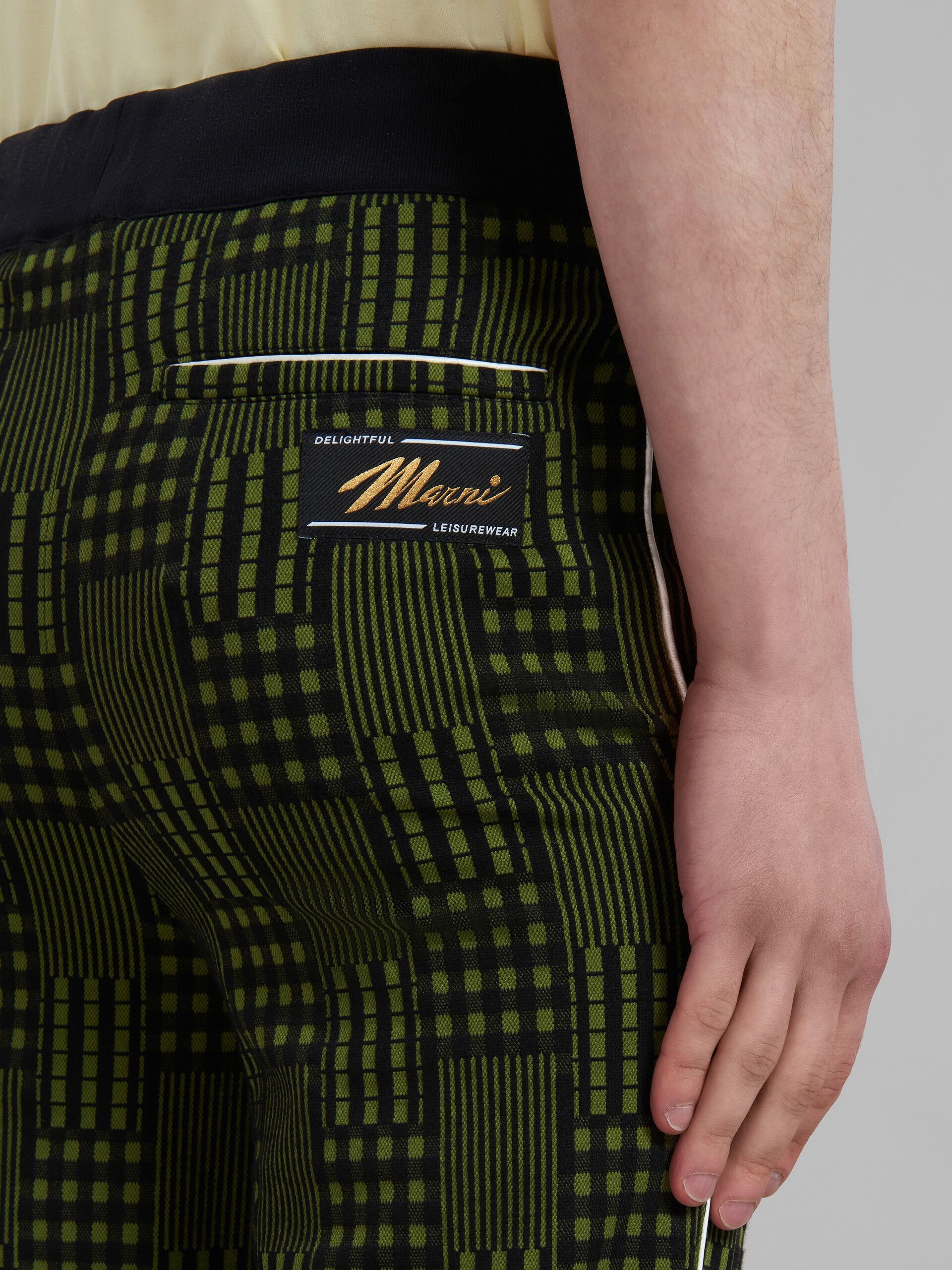 Marni o1w1db10125 Jersey Trousers With Checks And Stripes in Green Size US 32 / EU 48 - 5 Thumbnail