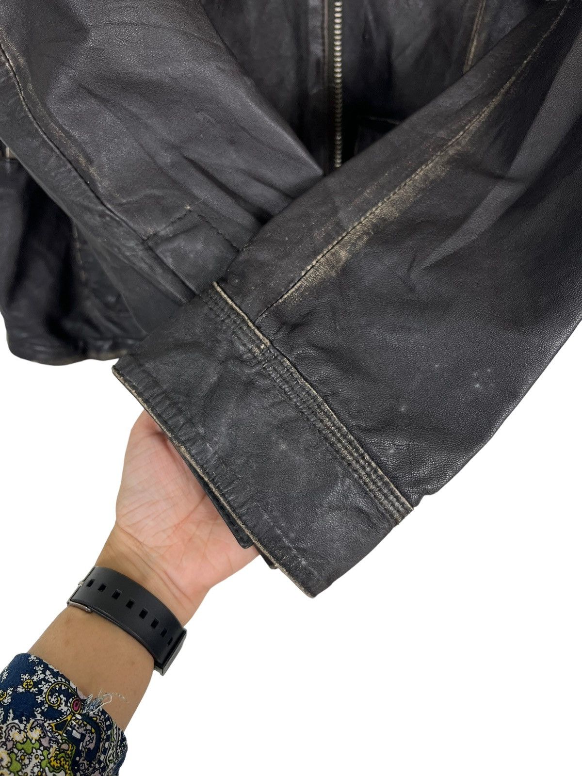 Superdry 🔥 SUPERDRY 8 RIDER MOTOB LEATHER JACKET Size US L / EU 52-54 / 3 - 14 Thumbnail