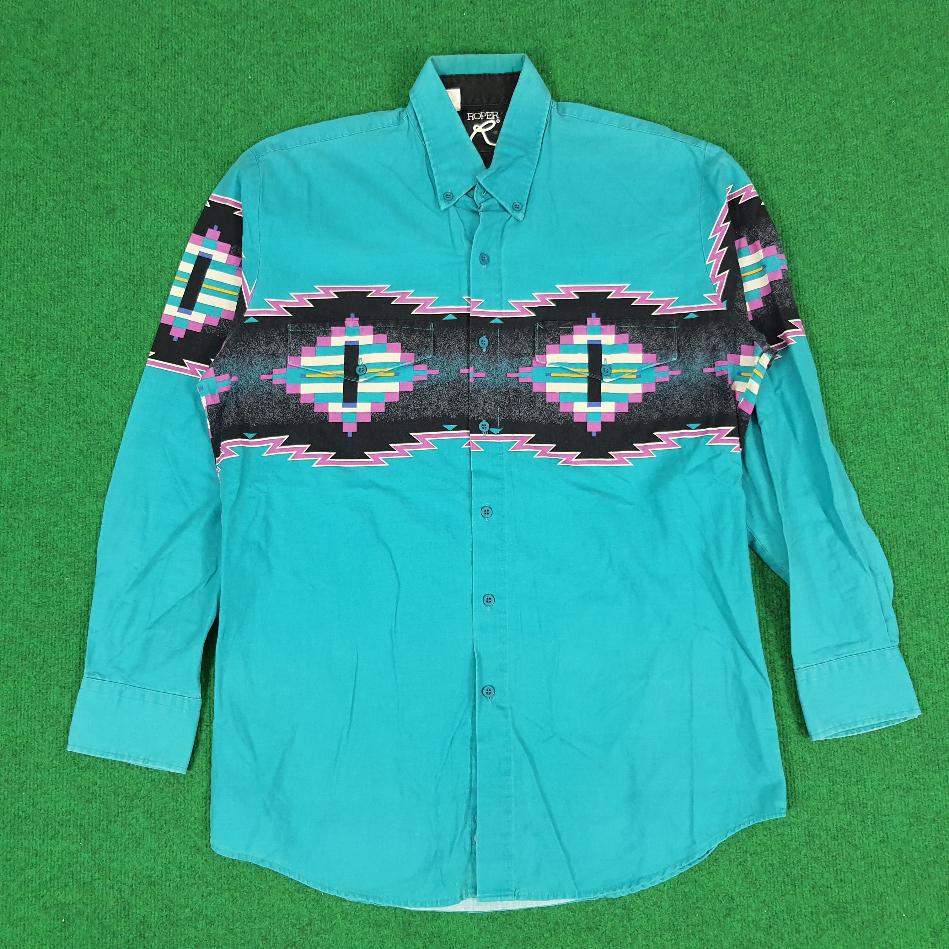 Designer × Roper Vintage ROPER Preppy Design 90s Fashion Style Button Shirt Size US M / EU 48-50 / 2 - 1 Thumbnail