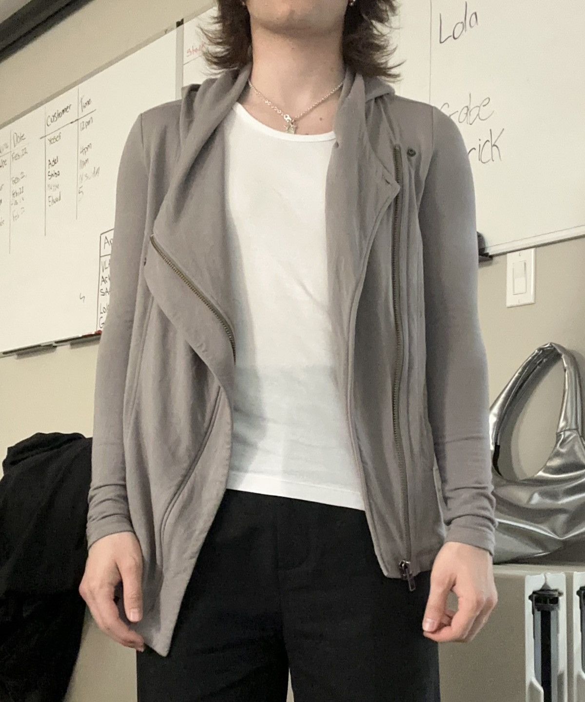 Helmut Lang Assymetrical Hoodie Size US S / EU 44-46 / 1 - 1 Thumbnail