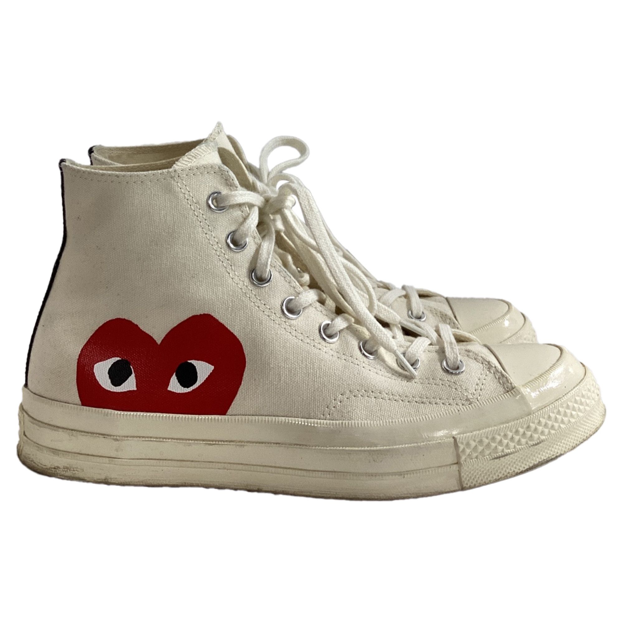 Comme des Garcons CDG Play x Converse Chuck Taylor High-Top Sneakers in White Size US 8.5 / EU 41-42 - 1 Thumbnail