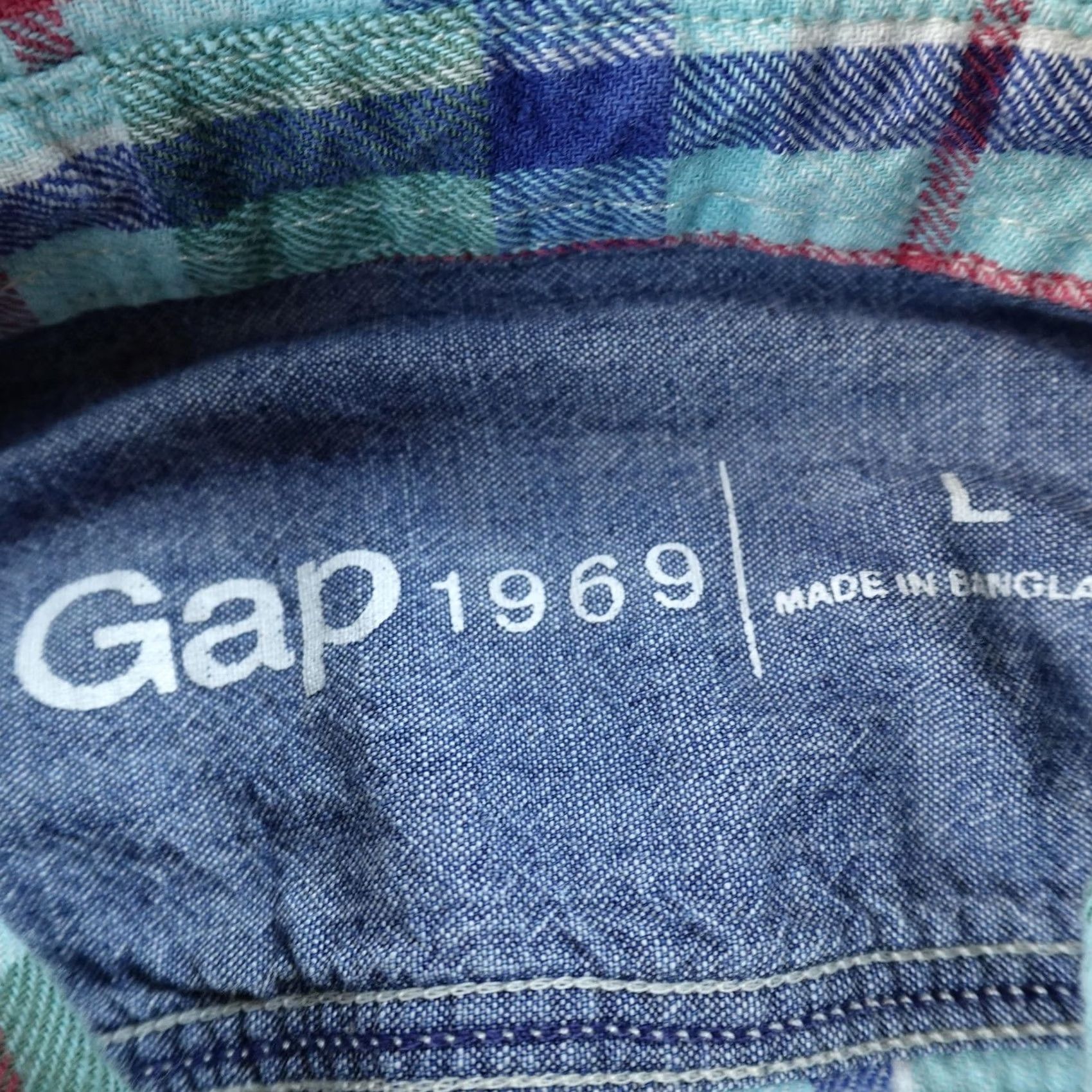 Gap Gap Shirt Mens L Green Plaid Linen Flannel Button Up Long Sleeve Casual Outdoor Size US L / EU 52-54 / 3 - 4 Thumbnail