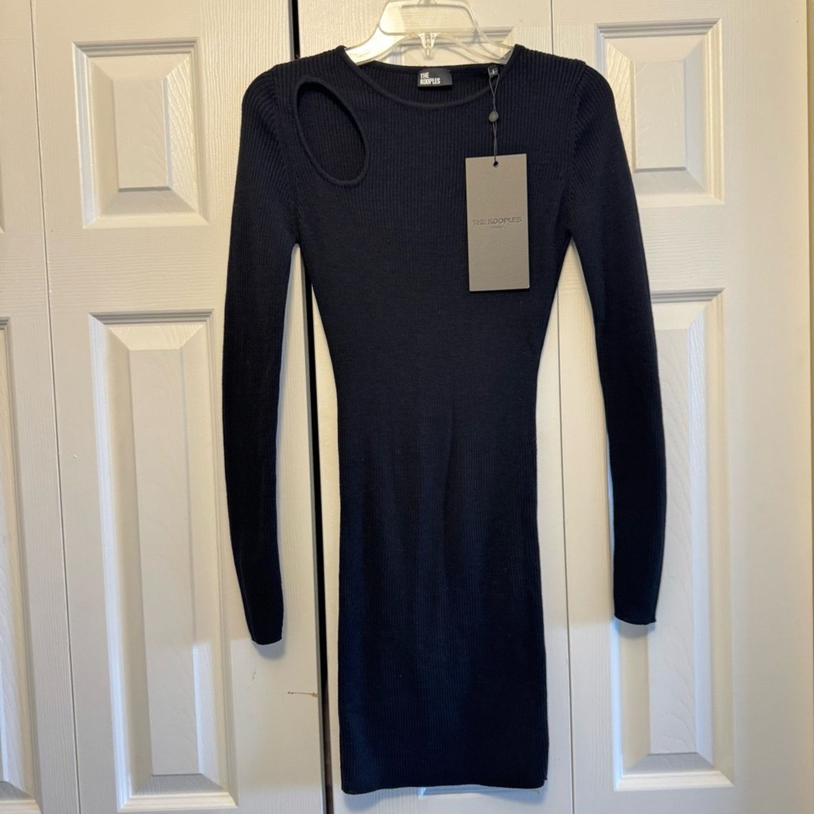 The Kooples New! The Kooples Black Wool Long Sleeve Dress, Size 1 Size S / US 4 / IT 40 - 2 Thumbnail