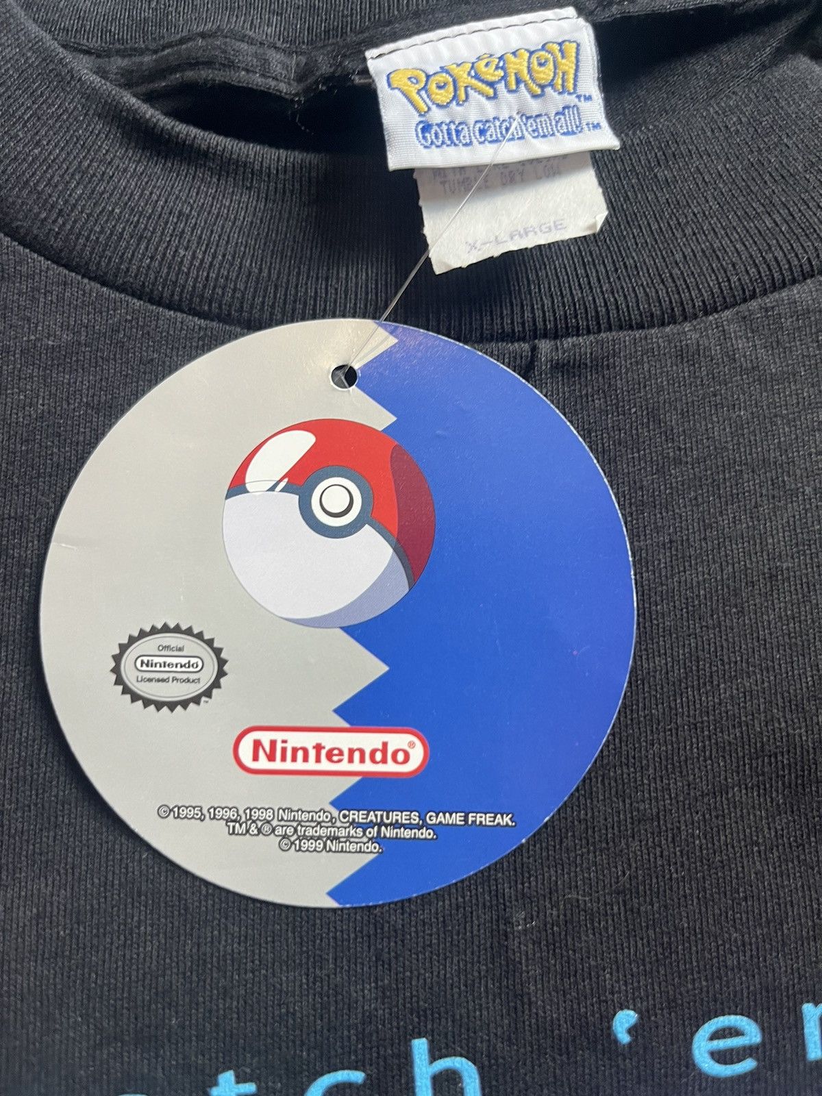 Pokemon Vintage Pokemon 1999’s Start Nintendo Anime Tshirt Size US XL / EU 56 / 4 - 5 Thumbnail