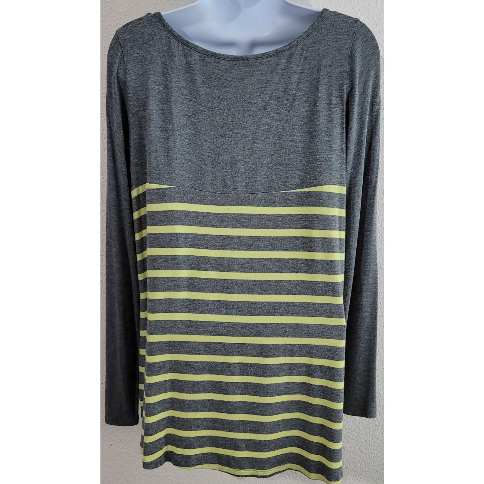 Other Bordeaux Anthropologie Gray Yellow Striped Hi Low Hem Top M Size M / US 6-8 / IT 42-44 - 2 Thumbnail
