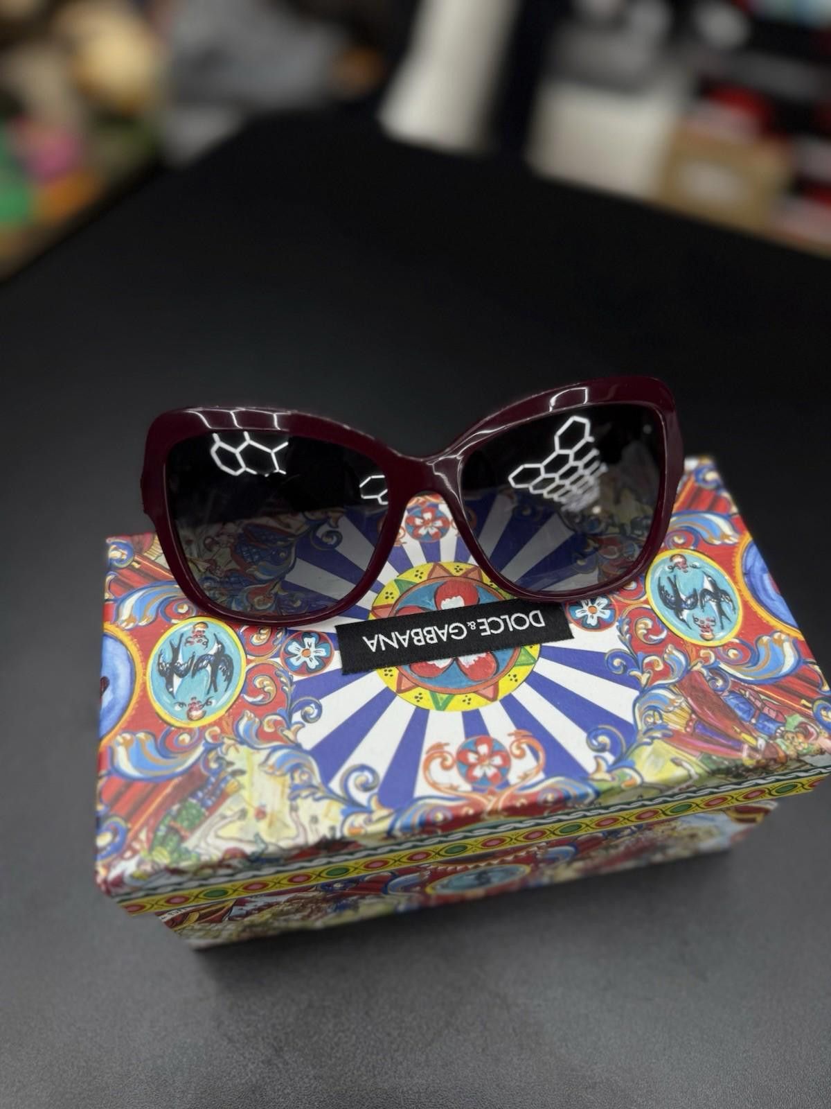 Dolce & Gabbana Dolce Gabbana Sunglasses DG Burgundy with Case Women’s Size ONE SIZE - 1 Thumbnail