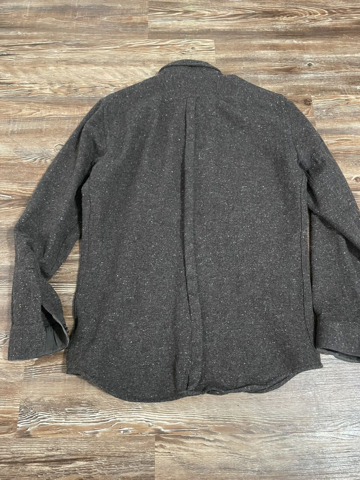 Burberry Wool Cashmere Blend Button Up Shirt Dark Grey Speckled ru Size US M / EU 48-50 / 2 - 8 Thumbnail