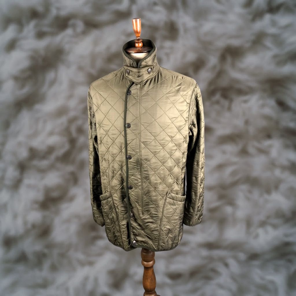 Barbour Barbour Full Zip Jacket Men L Green Nylon Quilted Barbour Size US L / EU 52-54 / 3 - 1 Thumbnail