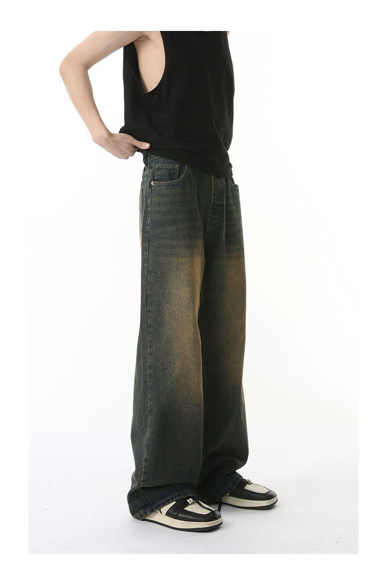 Japanese Brand Japanese retro straight leg distressed Vibe washed jeans Size US 32 / EU 48 - 4 Thumbnail