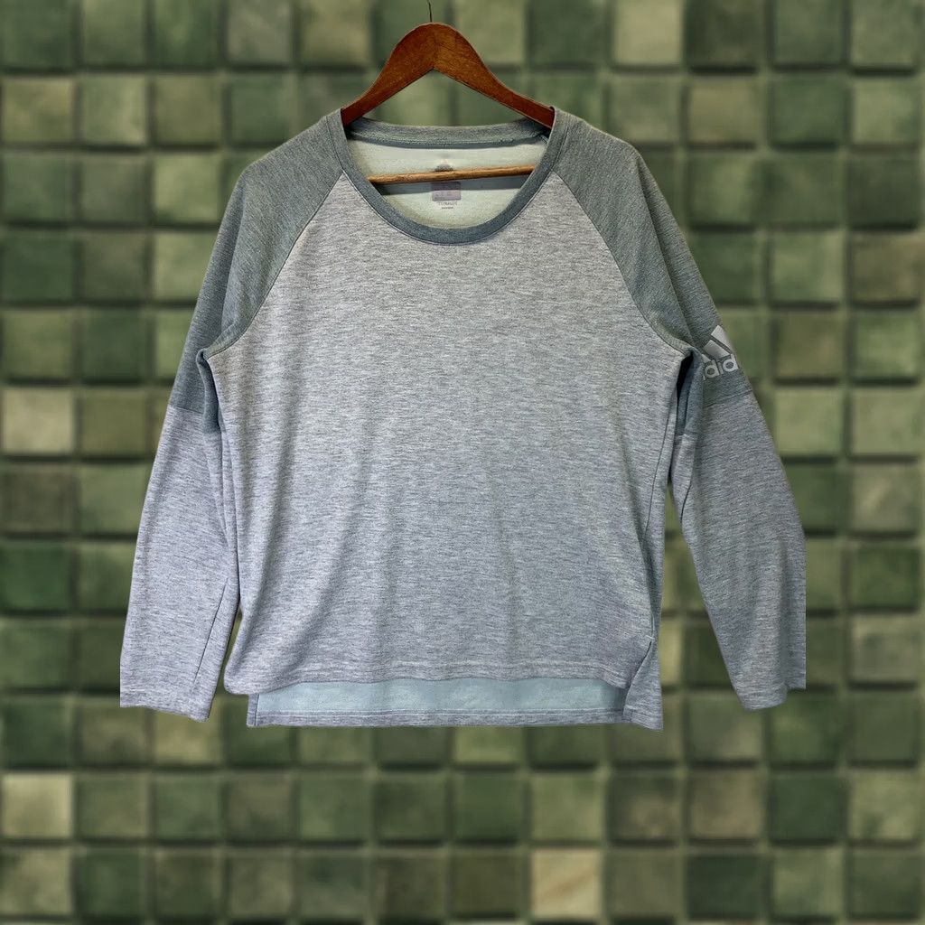 Adidas Adidas Climalite Women's XL Long Sleeve Blue Shirt Logo Sleeve 2994 Size XL / US 12-14 / IT 48-50 - 1 Thumbnail