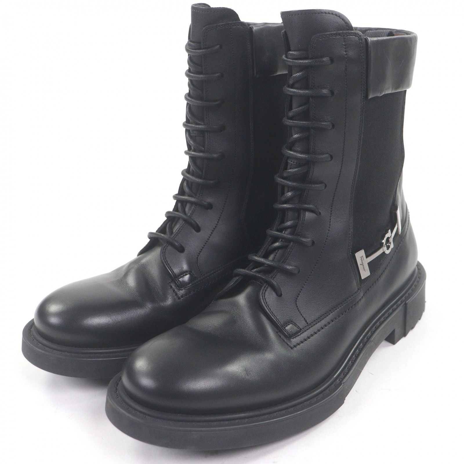 Salvatore Ferragamo Salvatore Ferragamo Salvatore Ferragamo Gancini Leather Ankle Boots Leather Shoes DUTY FREE for USA Size ONE SIZE - 1 Thumbnail