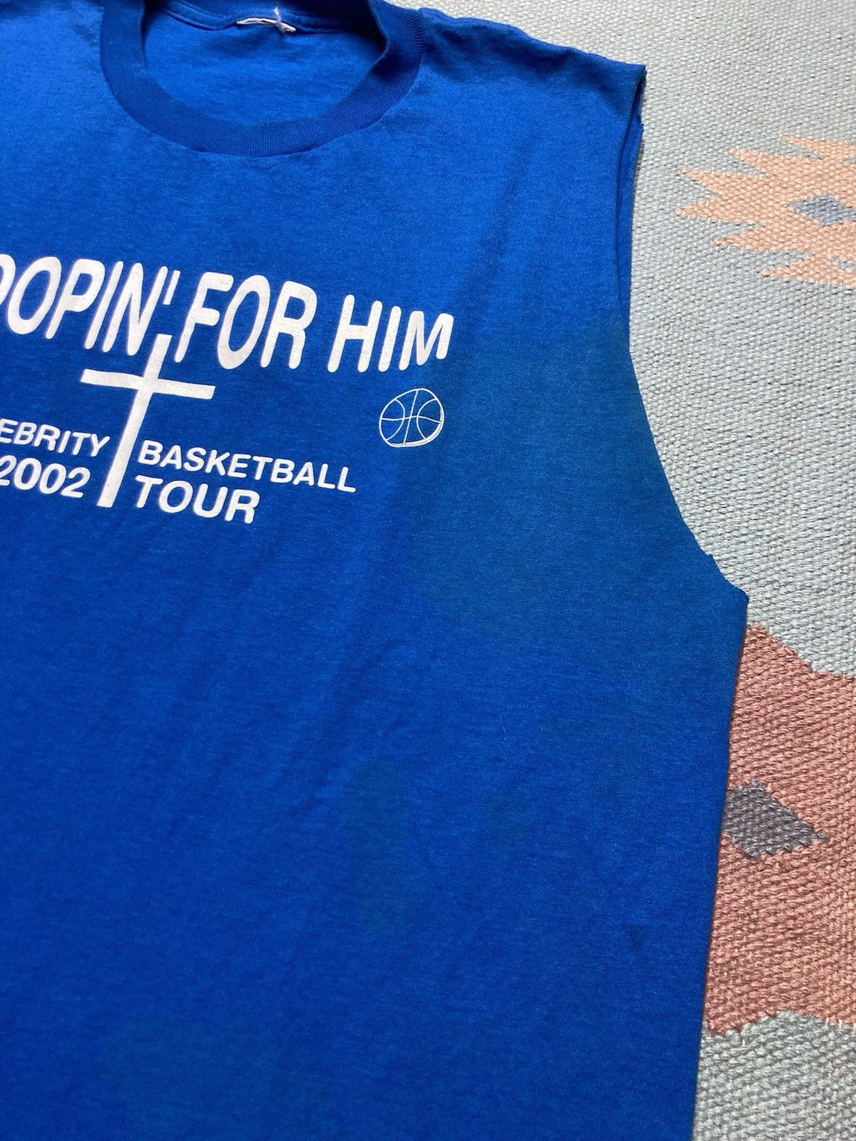 Vintage Jesus t shirt hoopin for him celebrity basketball tour 02 XL Size US XL / EU 56 / 4 - 3 Thumbnail