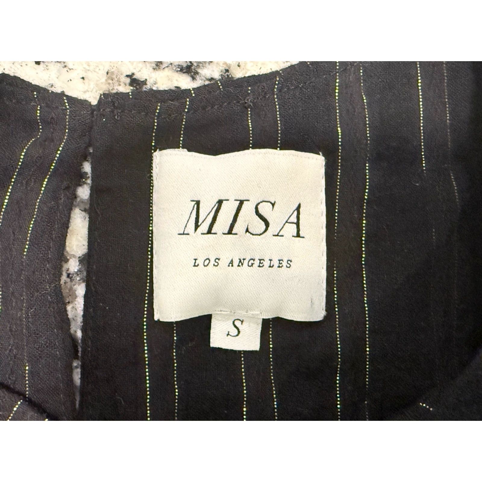 high neck black dress with sleeves Misa Los Angeles Sally Dress In Moody Abstract Floral Satin