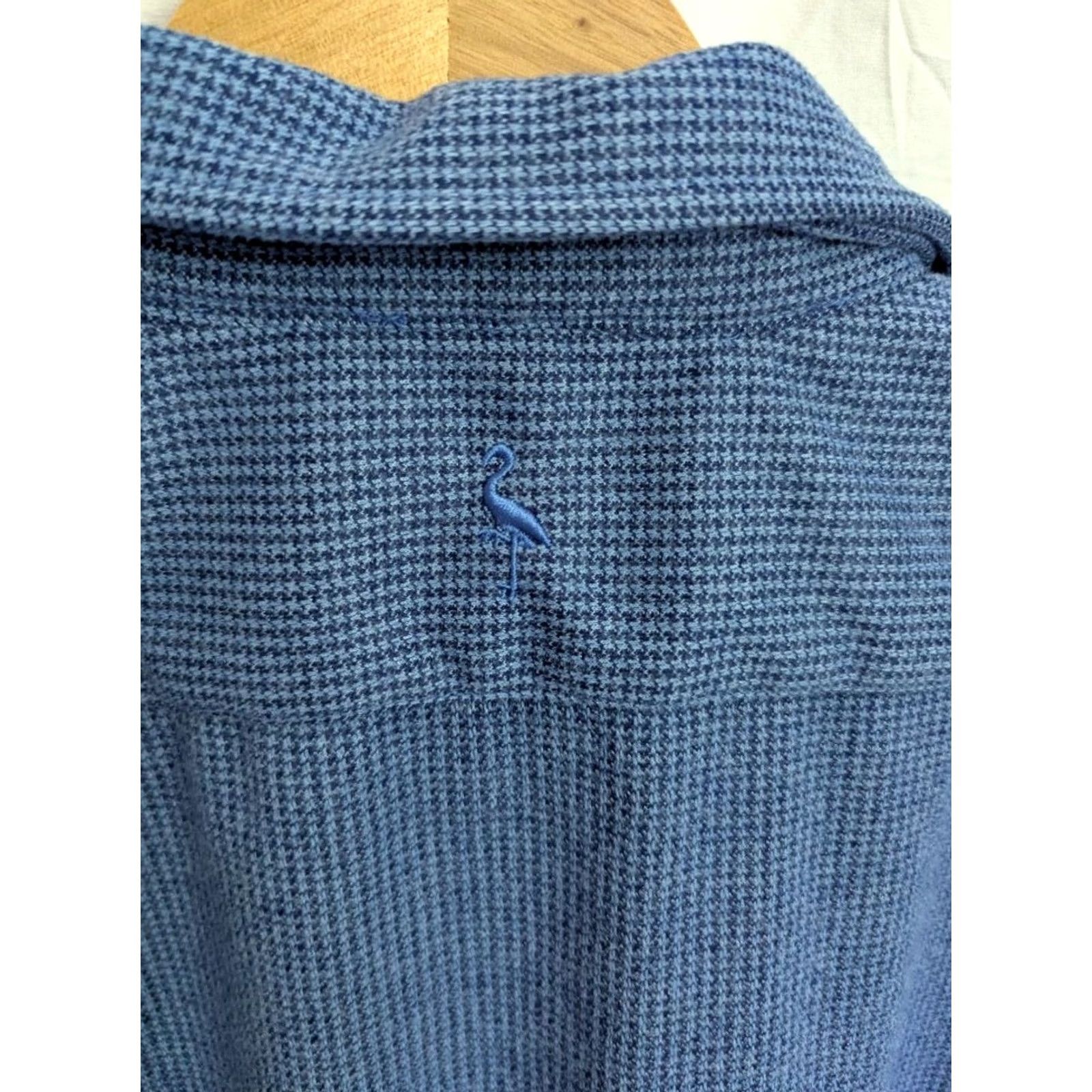 Tailorbyrd TAILORBYRD Blue Micro Houndstooth Over Shirt Men's M Layering 2 Way Stretch NWT Size US M / EU 48-50 / 2 - 2 Thumbnail