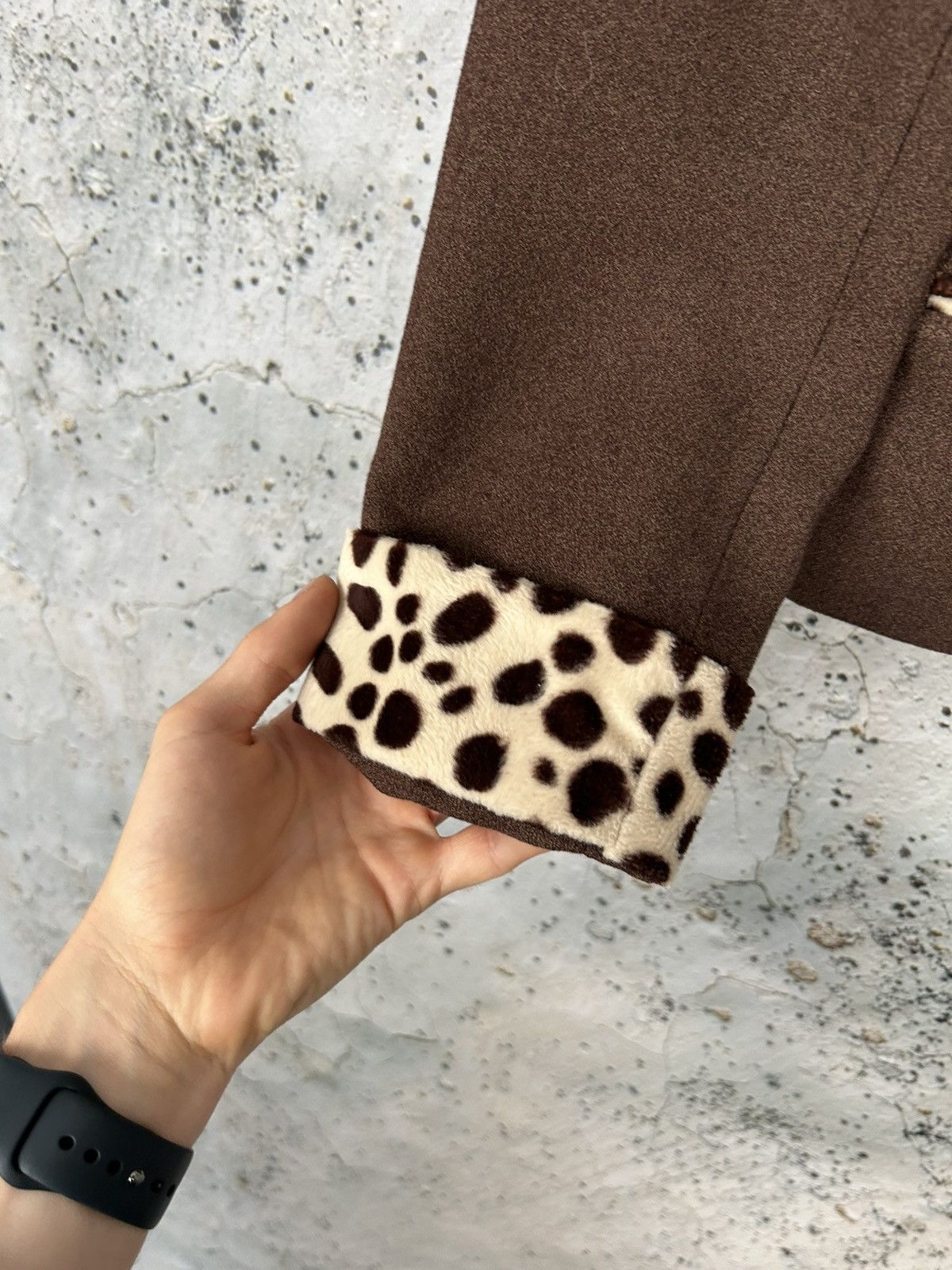 Vintage Vintage Brown Blazer Cow Avant Garde Alternative Grunge Size XL / US 12-14 / IT 48-50 - 5 Thumbnail