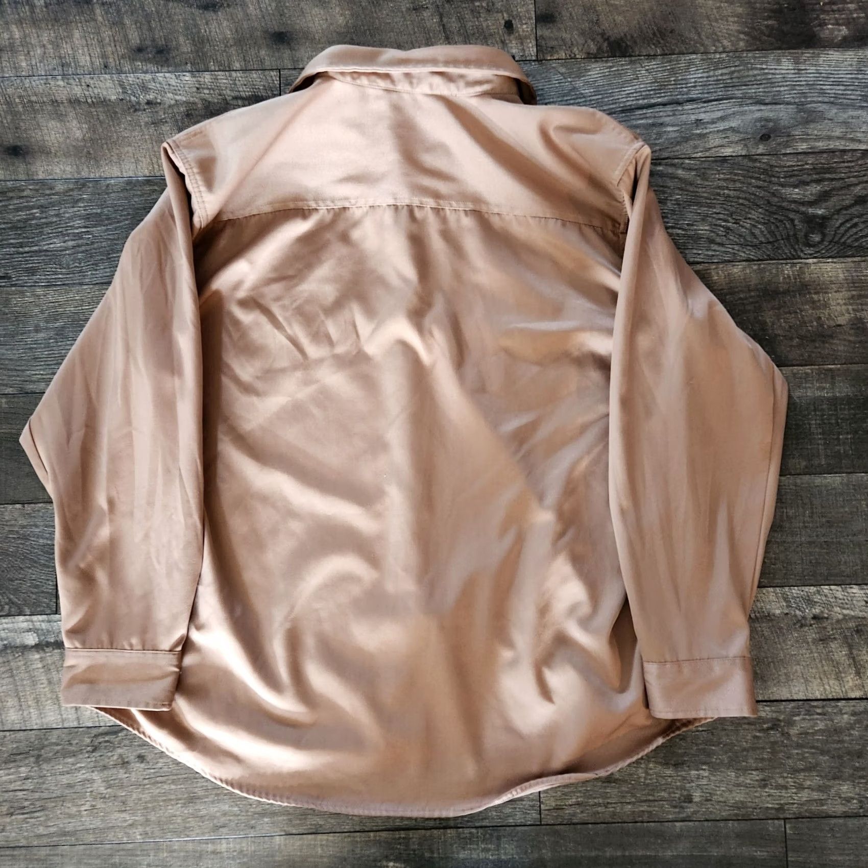 Haband VINTAGE Haband Western Shirt for Men XXL Tan Brown Pearl Snap Long Sleeve Button-Up Shirt Dye: Beige (Beige/Tan) Size US XXL / EU 58 / 5 - 3 Thumbnail