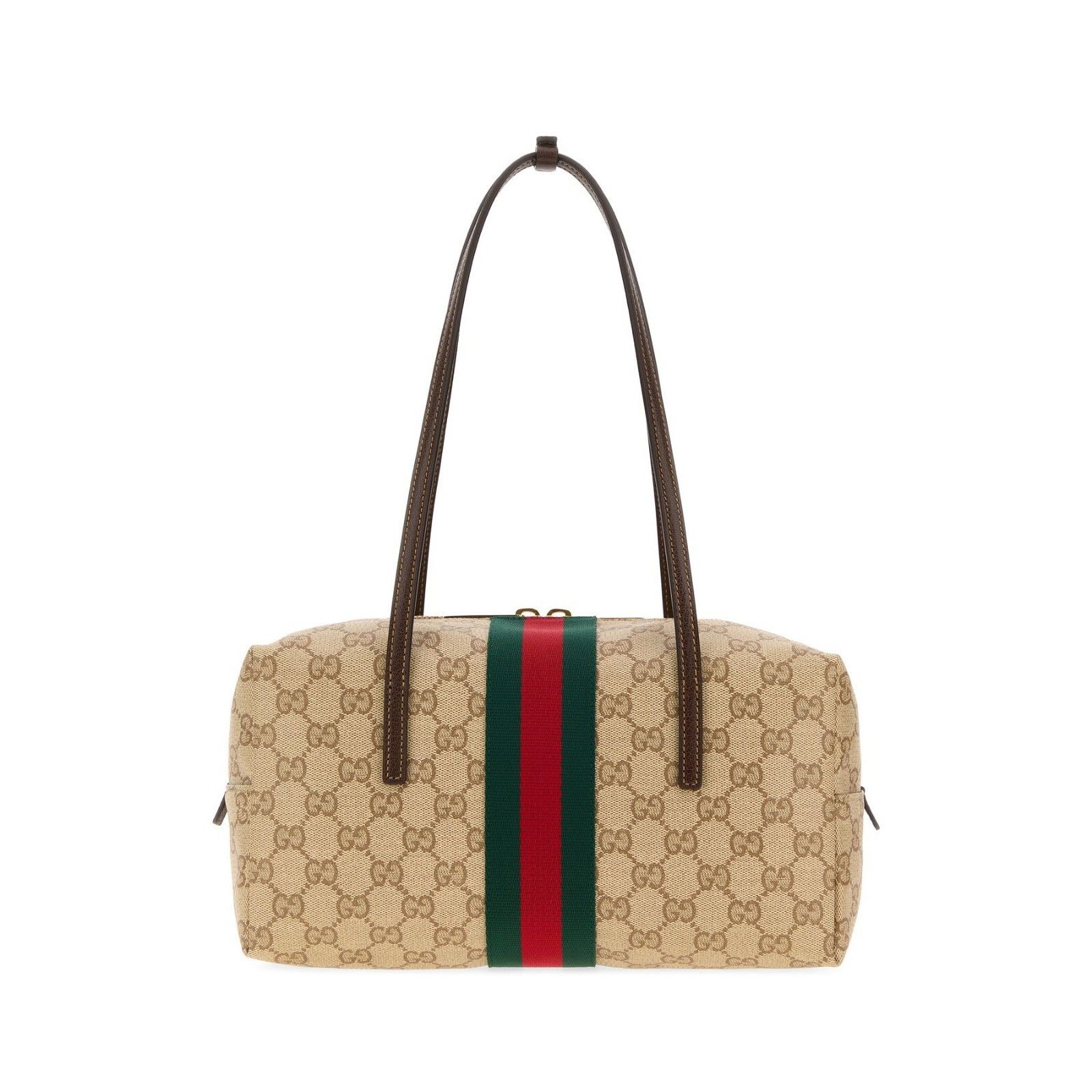 Gucci Gucci Melrose Medium $2000 Sand GG Canvas Boston Bag New & A Size ONE SIZE - 3 Thumbnail