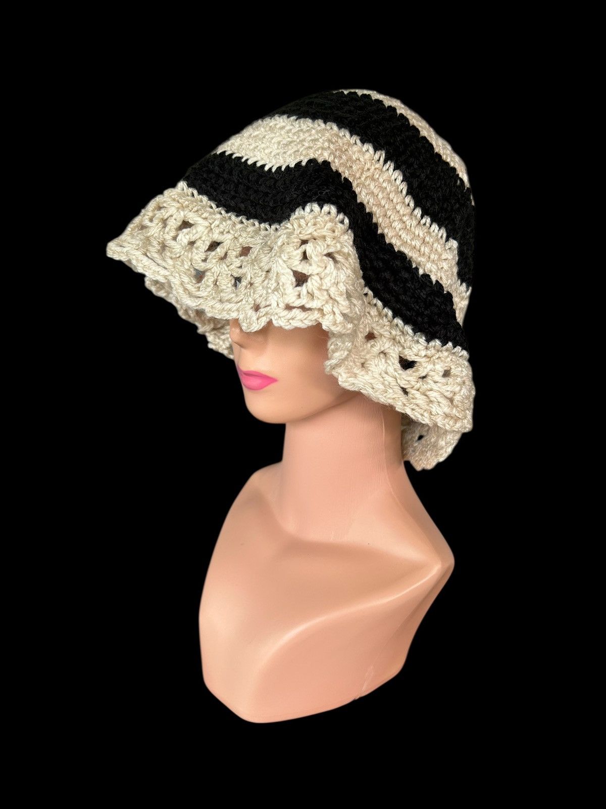 Japanese Brand × Kapital × Vintage Crochet Knitted Handmade Bucket Hats Size ONE SIZE - 3 Thumbnail