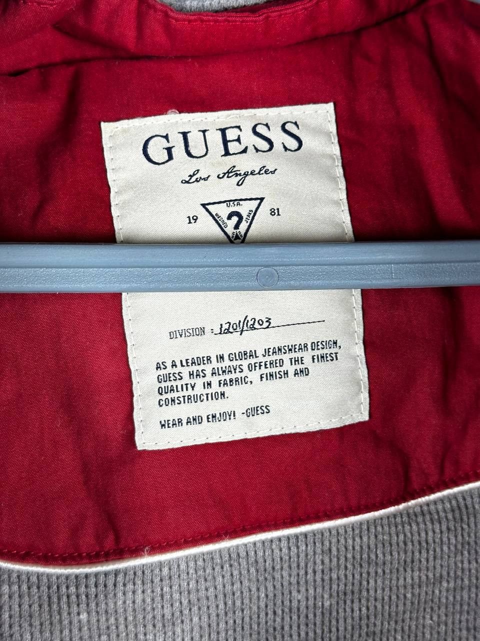 Guess × Vintage Vintage GUESS Red Hooded Puff Down Jacket Size XL Size US XL / EU 56 / 4 - 7 Thumbnail
