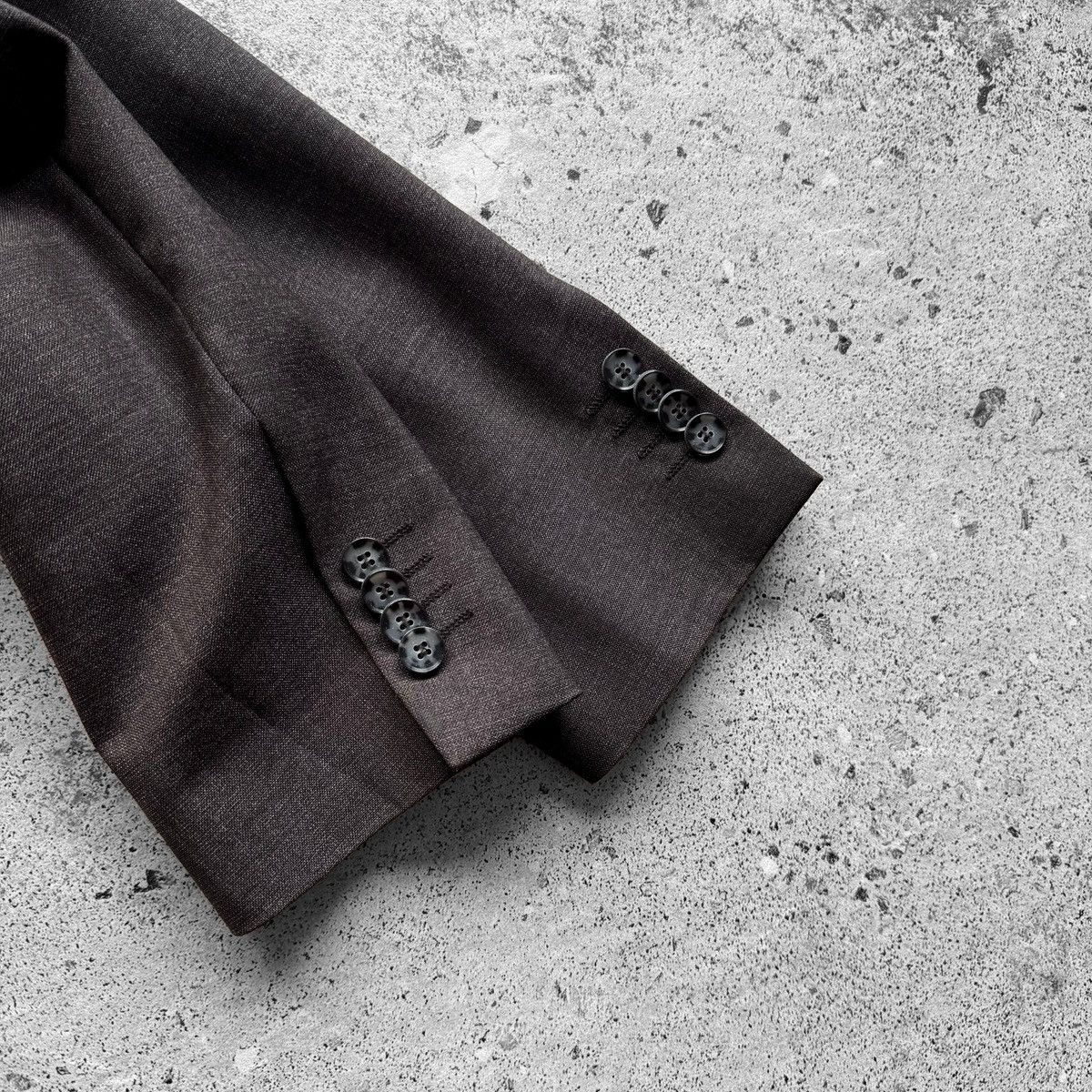 Designer × Oscar Jacobson Oscar Jacobson Premium Dark Brown Einar Suit Blazer Jacket Size 36S - 8 Thumbnail