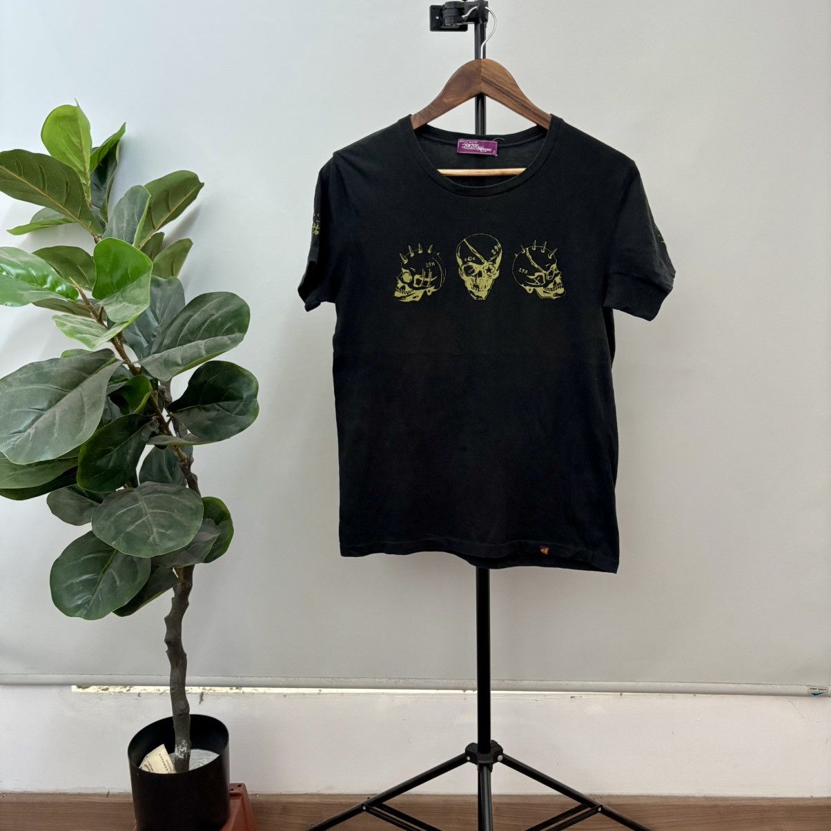 Japanese Brand 291295 Homme Skulls T Shirt Black 18.5x25 Size US S / EU 44-46 / 1 - 1 Thumbnail