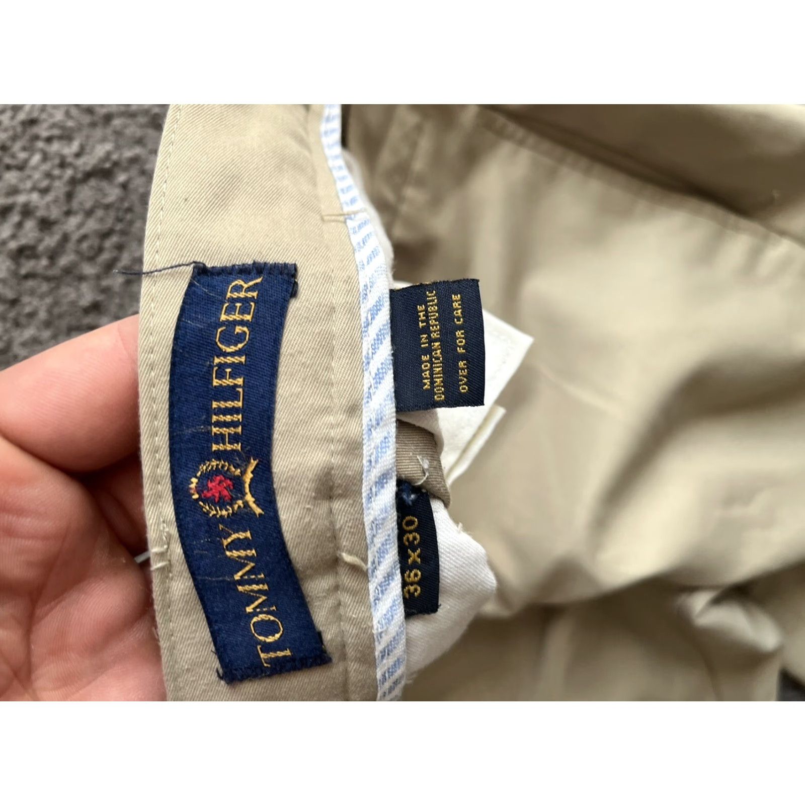 Tommy Hilfiger VINTAGE Tommy Hilfiger Mens Dress Pants 36X30 Khaki Beige 90s Classic Size US 36 / EU 52 - 6 Thumbnail